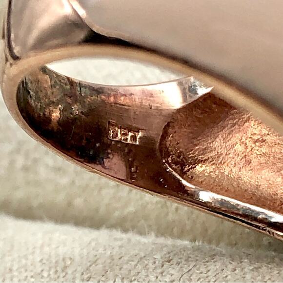 DBJ Dee Berkley Cocktail Right Hand Ring Chunky Pink Enamel Pave Halo Statement - Picture 14 of 16